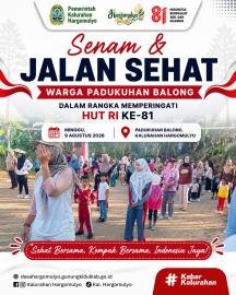SENAM DAN JALAN SEHAT WARGA PADUKUHAN BALONG